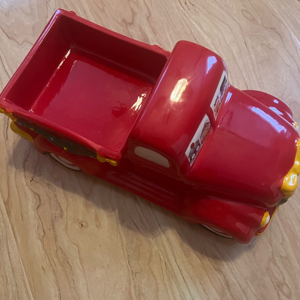Red ceramic truck